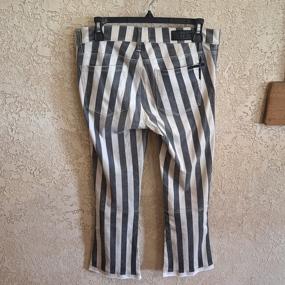 RtA Kiki Striped kick flare leather pants - Picture 4 of 17